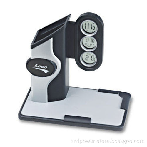 Pen Holder Novelty Digital Clock with Memo Pad Holder, Calendar, Temperature and Date Display